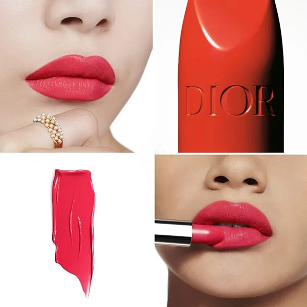 Son Dior 453 Satin Adoree Finish Màu Đỏ Hồng