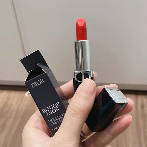 Son Dior Rouge Lip Care Long Wear Satin Lipstick Mini 999 Màu Đỏ Tươi 1.5g