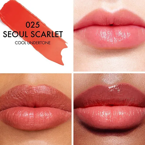 Son Dưỡng Dior Addict Lip Glow 025 Seoul Scarlet Màu Đỏ Cam 3.2g - Son Môi - Vua Hàng Hiệu