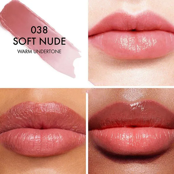 Son Dưỡng Dior Addict Lip Glow 038 Soft Nude Màu Hồng Nâu - Son Môi - Vua Hàng Hiệu