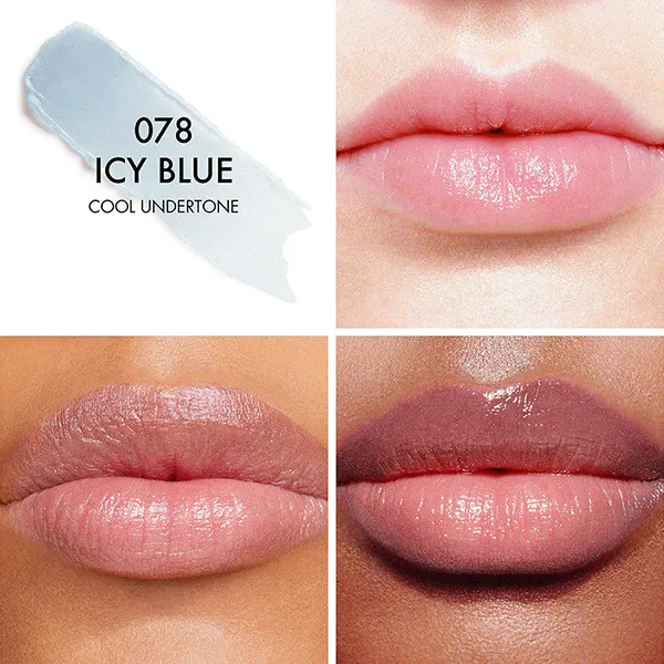 Son Dưỡng Dior Addict Lip Glow 078 Icy Blue Màu Xanh Nhạt