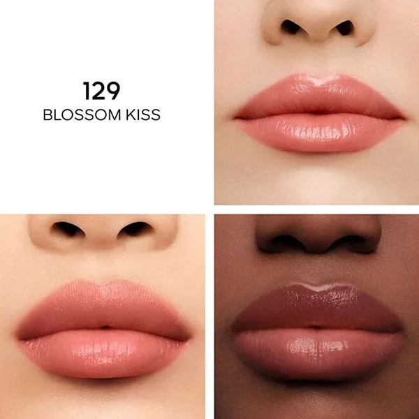 Son Dưỡng Guerlain KissKiss Bee Glow Lip Balm 129 Blossom Glow Màu Cam Gạch - Son Môi - Vua Hàng Hiệu