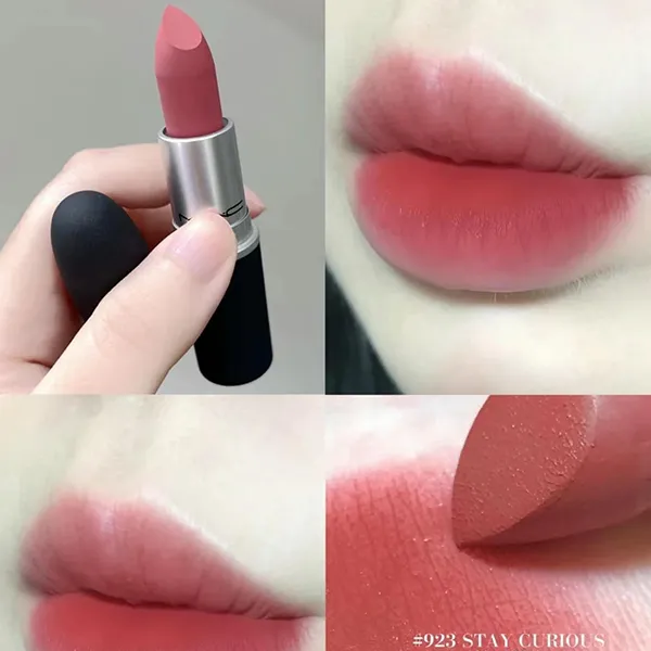 Son MAC Powder Kiss Lipstick Matte 923 Stay Curious Màu Hồng Đất 3g