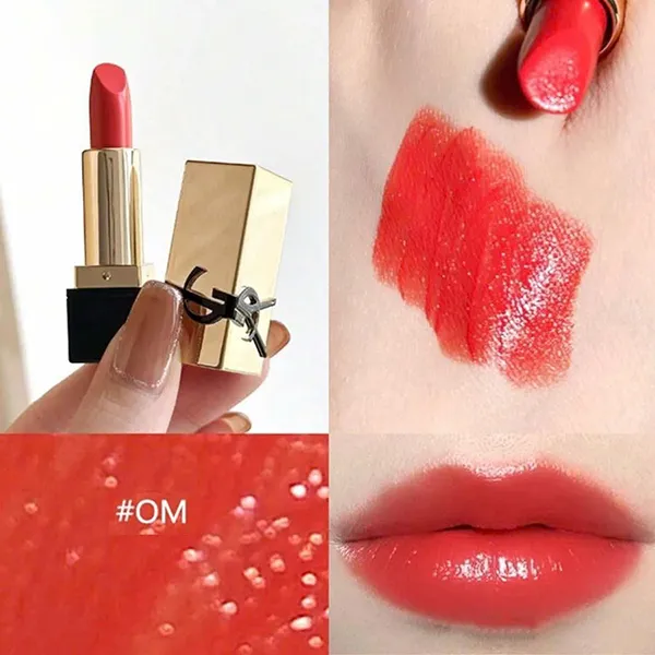 Son Yves Saint Laurent YSL Rouge Pur Couture Satin Lipstick OM Orange Muse Màu Cam San Hô - Son Môi - Vua Hàng Hiệu