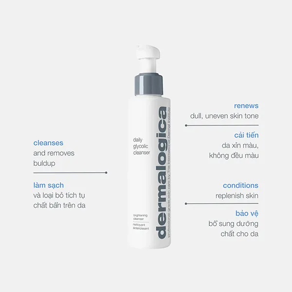 Sữa Rửa Mặt Làm Sáng Và Dưỡng Ẩm Dermalogica Daily Glycolic Cleanser 150ml - Sữa Rửa Mặt - Vua Hàng Hiệu