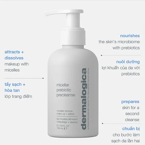 Sữa Tẩy Trang Dermalogica Micellar Prebiotic Precleanse 150ml - Mỹ phẩm - Vua Hàng Hiệu