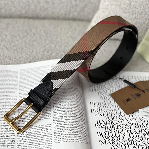 Thắt Lưng Nam Burberry Vingtage 80529031009 Belt Màu Nâu Kẻ Size 80