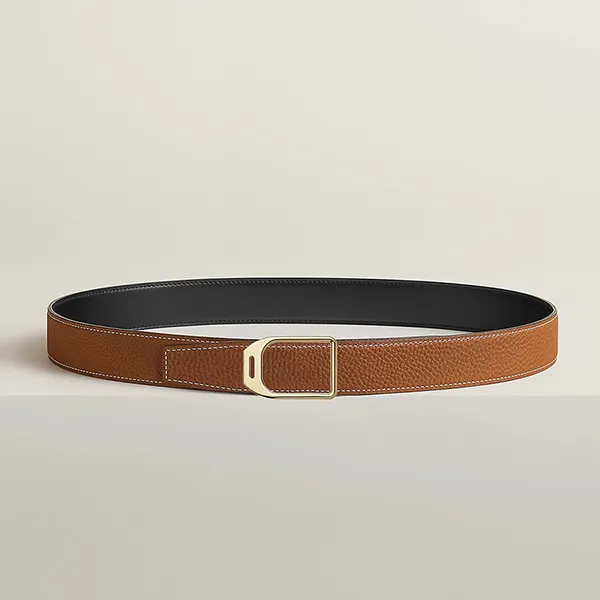 Thắt Lưng Nam Hermès Gockey Belt Buckle & Reversible Leather Strap 32mm Màu Đen Nâu Size 90 - Thắt lưng - Vua Hàng Hiệu