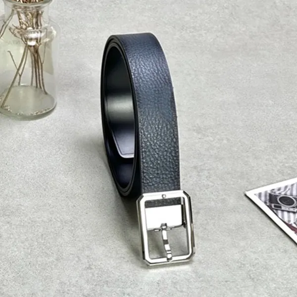Thắt Lưng Nam Montblanc Frame Shiny Blue/Black Belt Màu Xanh Đen