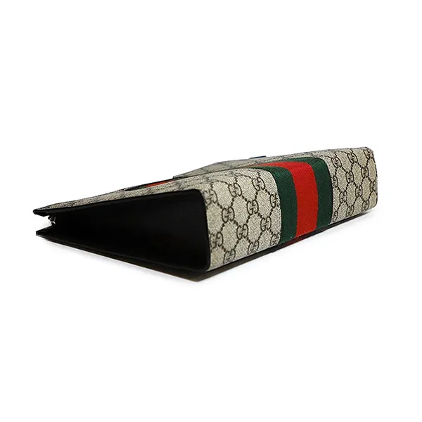 Túi Cầm Tay Nam Gucci GG Supreme Canvas Web Clutch 475316 Phối Màu