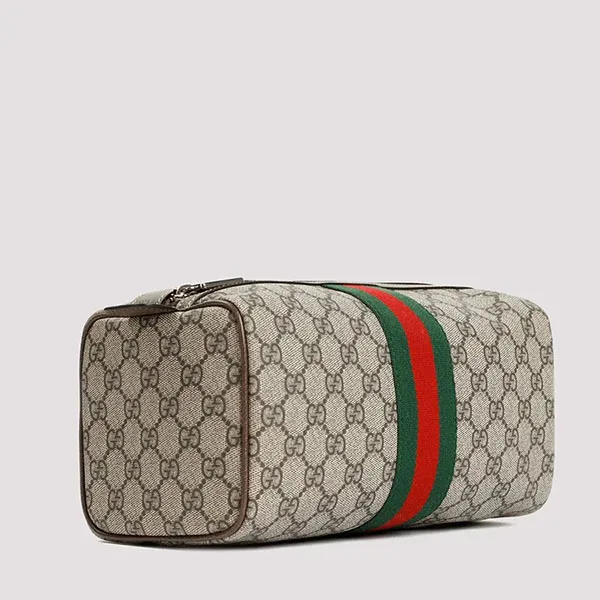 Túi Cầm Tay Nữ Gucci Canvas GG Supreme Beige Toiletry Bag 759689 Màu Be - Túi xách - Vua Hàng Hiệu