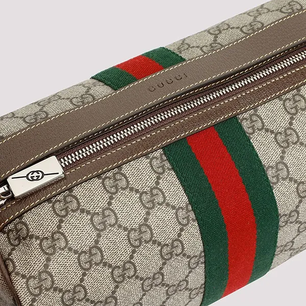Túi Cầm Tay Nữ Gucci Canvas GG Supreme Beige Toiletry Bag 759689FACIP8747 Màu Be