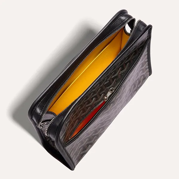 Túi Cầm Tay Unisex Goyard Jouvence MM Toiletry Bag Black Màu Đen N-QL - Túi xách - Vua Hàng Hiệu