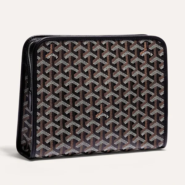 Túi Cầm Tay Unisex Goyard Jouvence MM Toiletry Bag Black Màu Đen N-QL - Túi xách - Vua Hàng Hiệu
