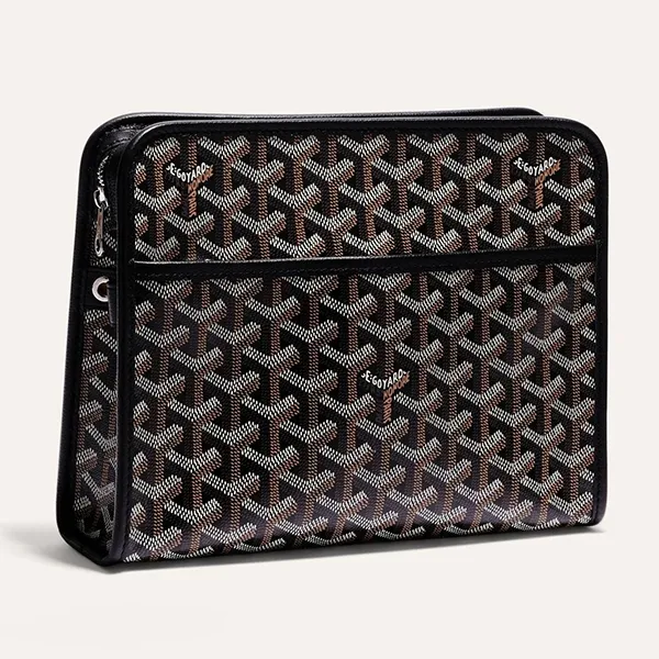 Túi Cầm Tay Unisex Goyard Jouvence MM Toiletry Bag Black Màu Đen N-QL - Túi xách - Vua Hàng Hiệu