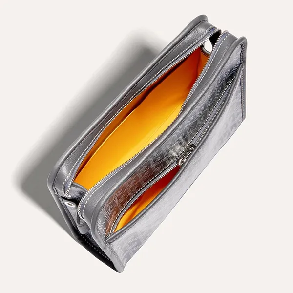 Túi Cầm Tay Unisex Goyard Jouvence MM Toiletry Bag Grey Màu Xám N-QL - Túi xách - Vua Hàng Hiệu