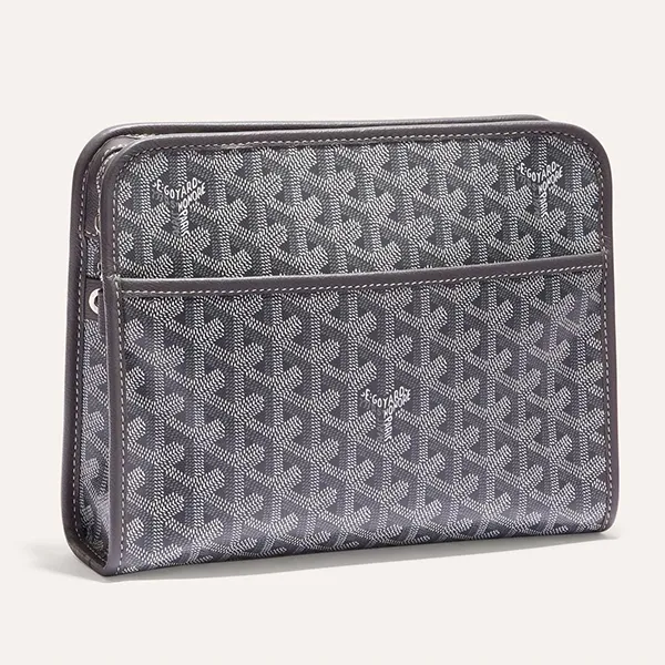 Túi Cầm Tay Unisex Goyard Jouvence MM Toiletry Bag Grey Màu Xám N-QL - Túi xách - Vua Hàng Hiệu