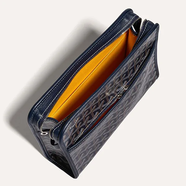 Túi Cầm Tay Unisex Goyard Jouvence MM Toiletry Bag Navy Blue Màu Xanh Navy N-QL - Túi xách - Vua Hàng Hiệu