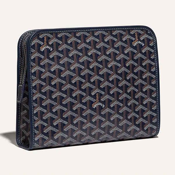 Túi Cầm Tay Unisex Goyard Jouvence MM Toiletry Bag Navy Blue Màu Xanh Navy N-QL - Túi xách - Vua Hàng Hiệu