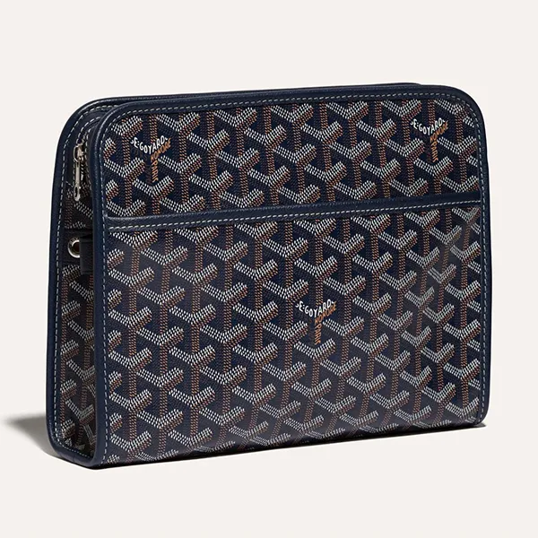 Túi Cầm Tay Unisex Goyard Jouvence MM Toiletry Bag Navy Blue Màu Xanh Navy N-QL - Túi xách - Vua Hàng Hiệu