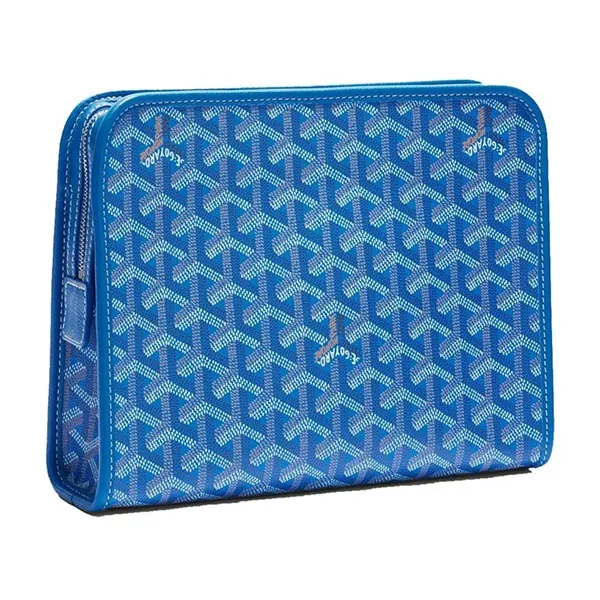 Túi Cầm Tay Unisex Goyard Jouvence MM Toiletry Bag Sky Blue Màu Xanh Dương N-QL - Túi xách - Vua Hàng Hiệu