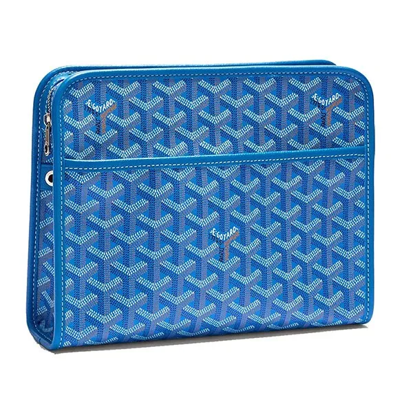 Túi Cầm Tay Unisex Goyard Jouvence MM Toiletry Bag Sky Blue Màu Xanh Dương N-QL - Túi xách - Vua Hàng Hiệu