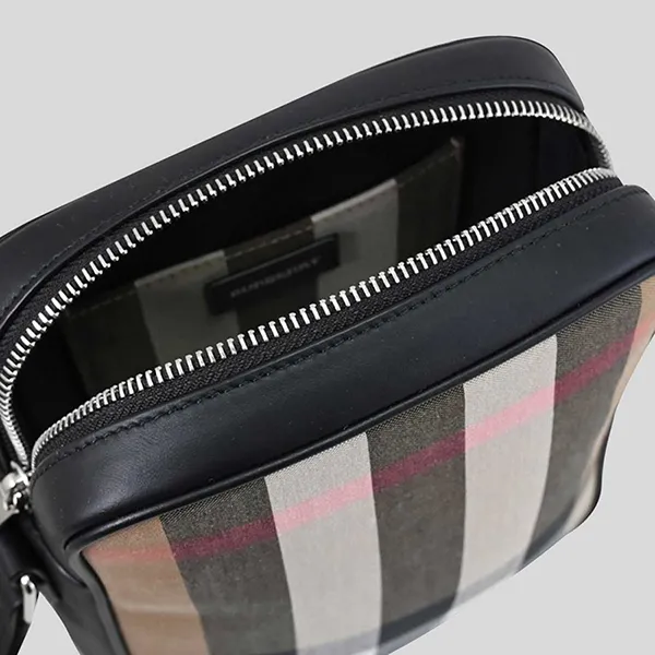 Túi Đeo Chéo Nam Burberry Men's Paddy Check Crossbody Bag Taupe Brown 80845581 Phối Màu