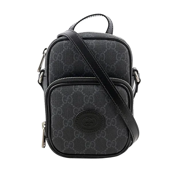 Túi Đeo Chéo Nam Gucci Interlocking G Mini Shoulder Bag Màu Đen