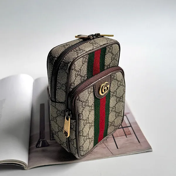 Túi Đeo Chéo Nam Gucci Small GG Ophidia Shoulder Bag Màu Nâu Be - Túi xách - Vua Hàng Hiệu