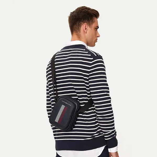 Túi Đeo Chéo Nam Tommy Hilfiger Crossbody Bag AM0AM12977_BLDW6 Màu Xanh Than - Túi xách - Vua Hàng Hiệu