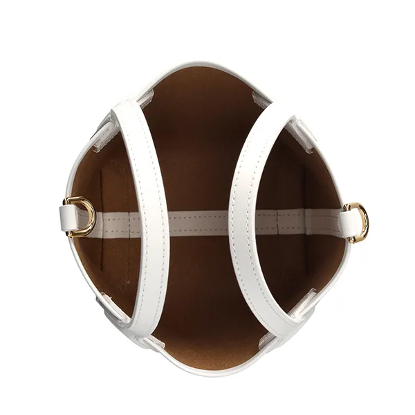 Túi Đeo Chéo Nữ Burberry Mini London Canvas Shoulder Bag Màu Be Phối Trắng - Túi xách - Vua Hàng Hiệu