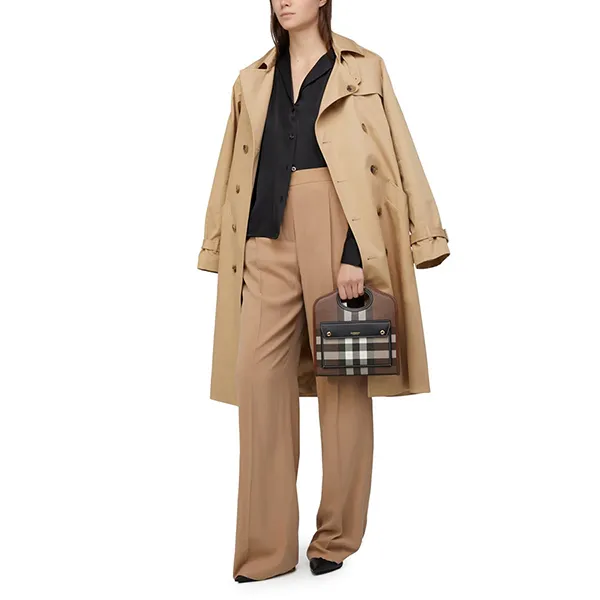 Túi Đeo Chéo Nữ Burberry Mini Pocket Bag Màu Nâu