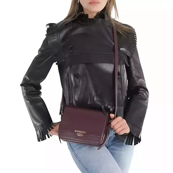 Túi Đeo Chéo Nữ Burberry Oxblood Leather Small Grace Crossbody Bag 8067036 Màu Đỏ Đô
