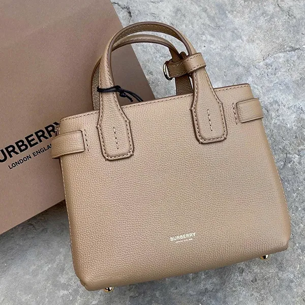 Túi Đeo Chéo Nữ Burberry The Baby Banner House Màu Nâu Sữa - Túi xách - Vua Hàng Hiệu