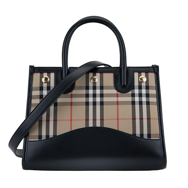 Túi Đeo Chéo Nữ Burberry Vintage Check Baby Crossbody Bag 8075423 Màu Đen Be