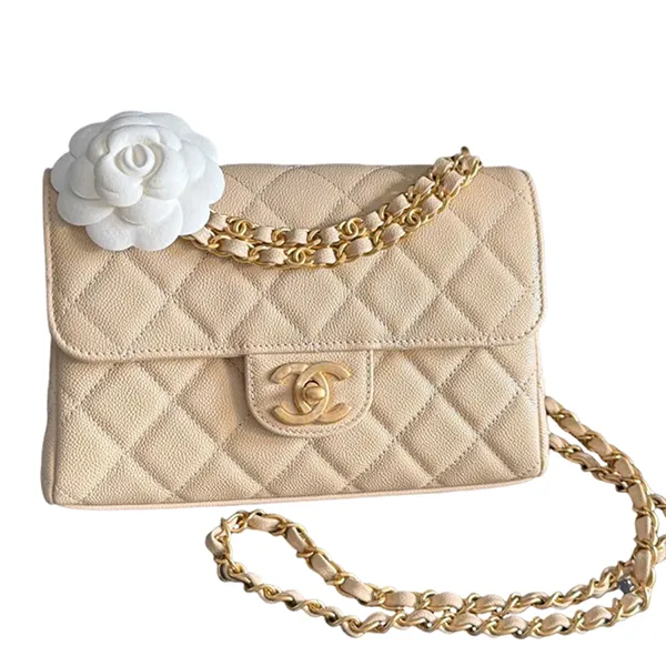 Túi Đeo Chéo Nữ Chanel Flap Bag Màu Be - Túi xách - Vua Hàng Hiệu