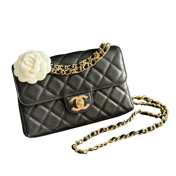 Túi Đeo Chéo Nữ Chanel Flap Bag Màu Đen