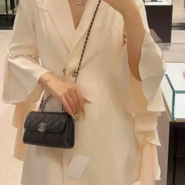 Túi Đeo Chéo Nữ Chanel Kelly Caviar Màu Đen D- MT