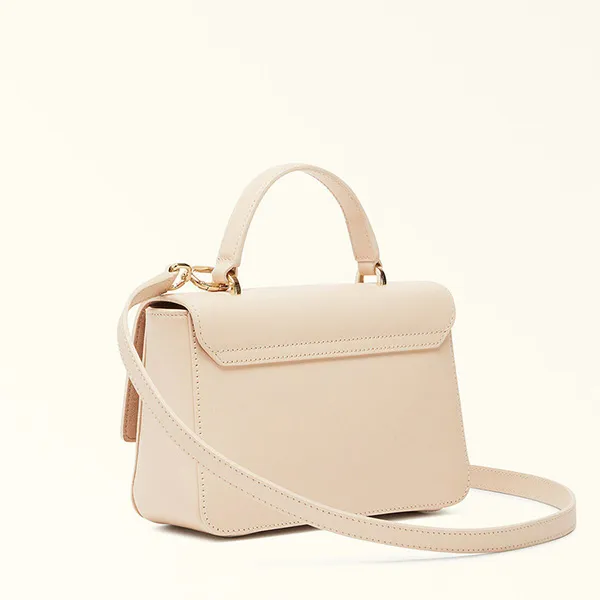 Túi Đeo Chéo Nữ Furla Metropolis Mini Top Handle Bag Màu Be Nhạt - Túi xách - Vua Hàng Hiệu