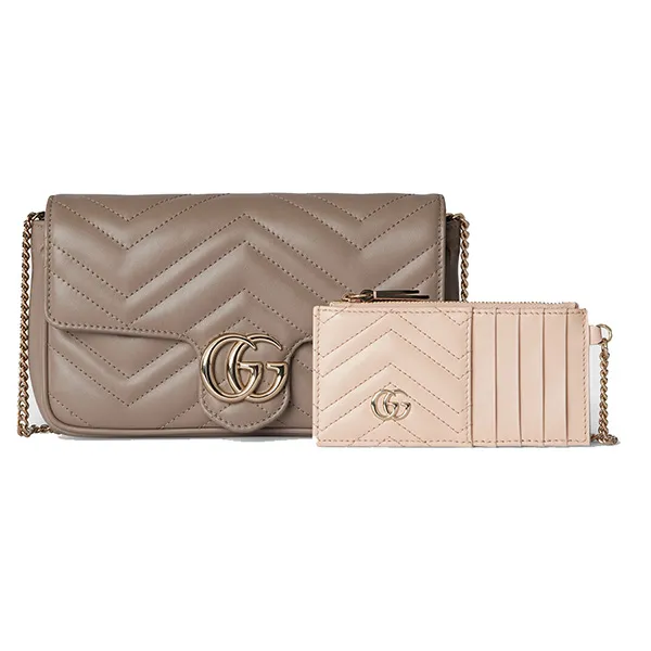 Túi Đeo Chéo Nữ Gucci GG Marmont Super Mini Bag Màu Be (Kèm Card) - Túi xách - Vua Hàng Hiệu