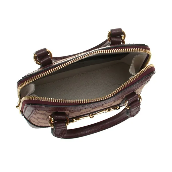 Túi Đeo Chéo Nữ Gucci Horsebit 1955 GG Supreme Hand Bag Leather Burgundy Màu Đỏ - Túi xách - Vua Hàng Hiệu
