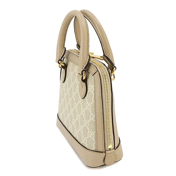 Túi Đeo Chéo Nữ Gucci Horsebit 1955 GG Supreme Hand Bag Leather Màu Beige - Túi xách - Vua Hàng Hiệu