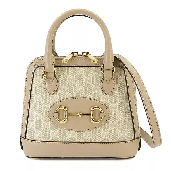 Túi Đeo Chéo Nữ Gucci Horsebit 1955 GG Supreme Hand Bag Leather Màu Beige - Túi xách - Vua Hàng Hiệu