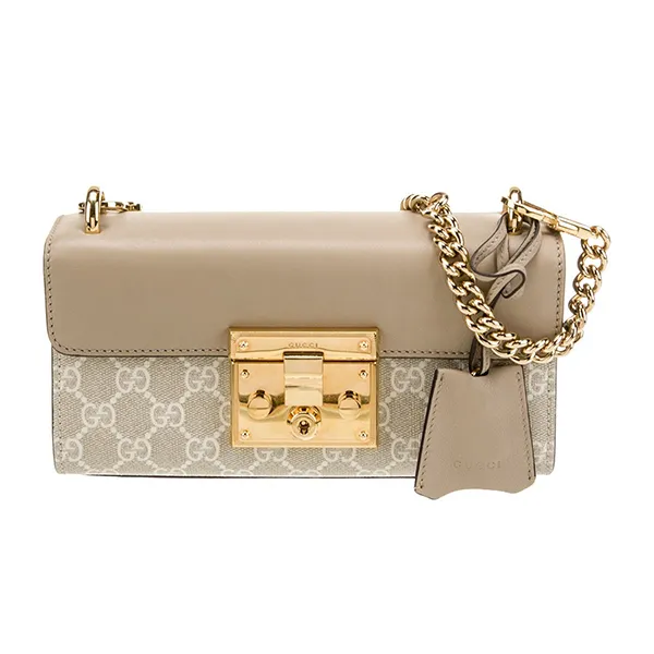 Túi Đeo Chéo Nữ Gucci Small Padlock Shoulder Bag Màu Be - Túi xách - Vua Hàng Hiệu