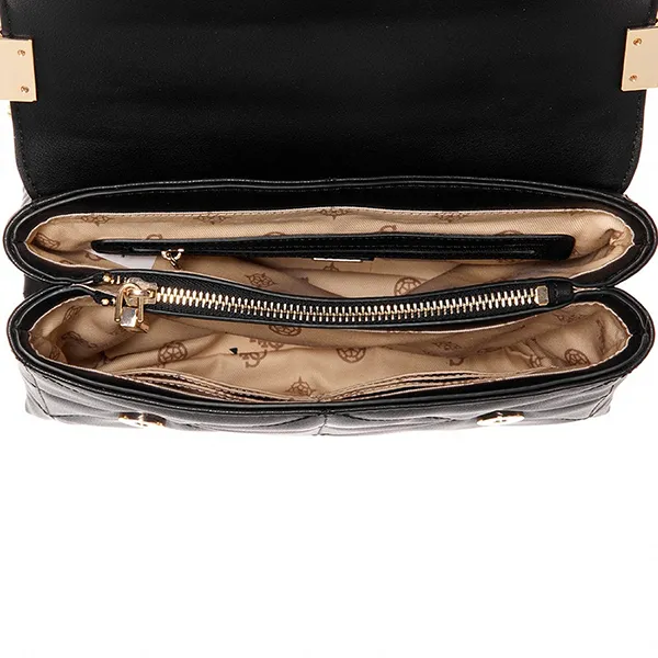 Túi Đeo Chéo Nữ Guess Bolsa Ellery Convertible Xbody Flap Màu Đen