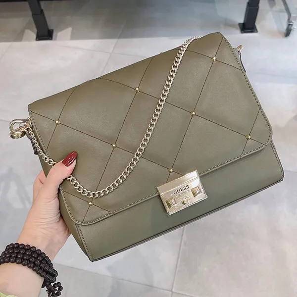 Túi Đeo Chéo Nữ Guess Elijah Crossbody Green Màu Xanh
