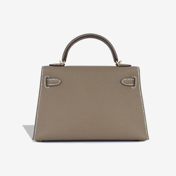 Túi Đeo Chéo Nữ Hermès K20 Etoupe GHW Màu Nâu Nhạt - Túi xách - Vua Hàng Hiệu