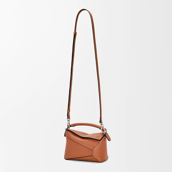 Túi Đeo Chéo Nữ Loewe Mini Puzzle Bag In Classic Calfskin Tan Màu Nâu - Túi xách - Vua Hàng Hiệu