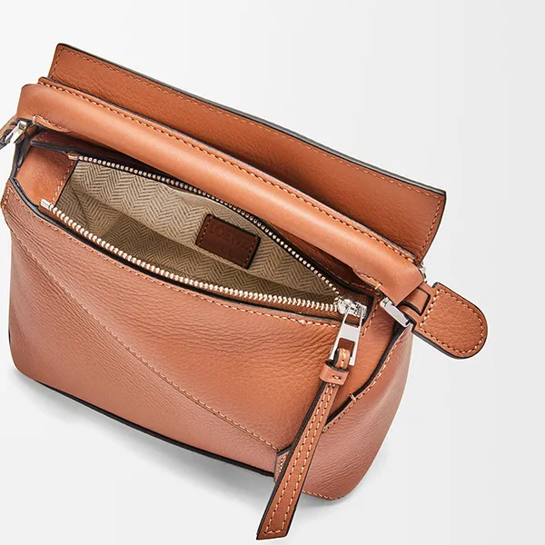 Túi Đeo Chéo Nữ Loewe Mini Puzzle Bag In Classic Calfskin Tan Màu Nâu - Túi xách - Vua Hàng Hiệu