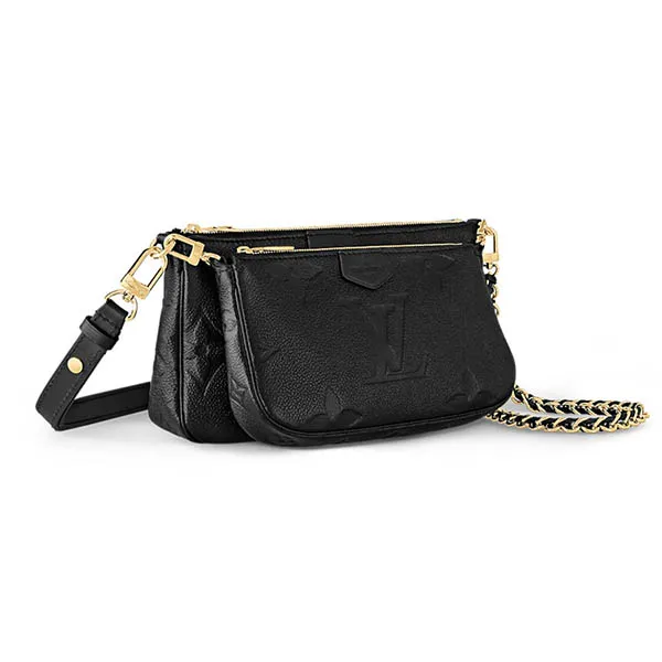 Túi Đeo Chéo Nữ Louis Vuitton LV Multi Pochette Accessoires M80399 Màu Đen